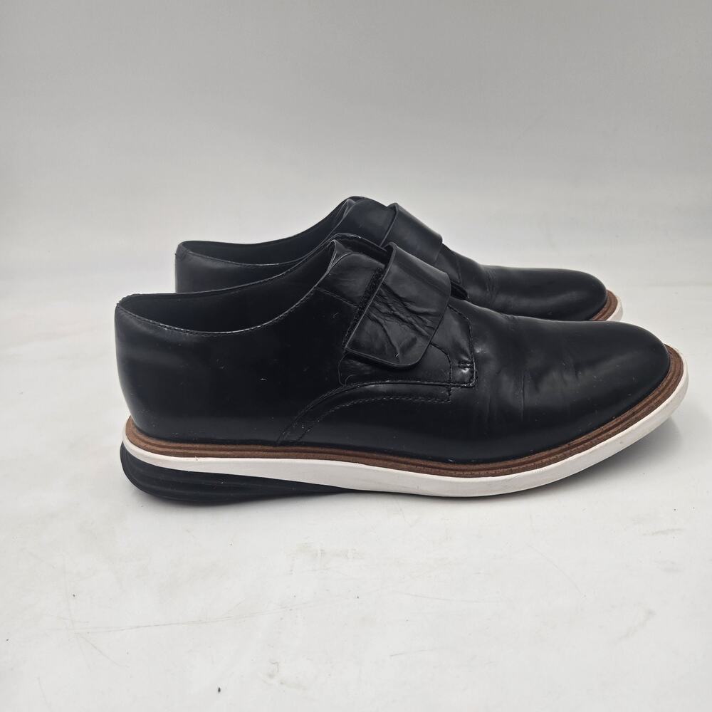 Cole Haan Womens Black Grand Evolution Slip On Patent Loafer Shoes Sz 6B Preppy